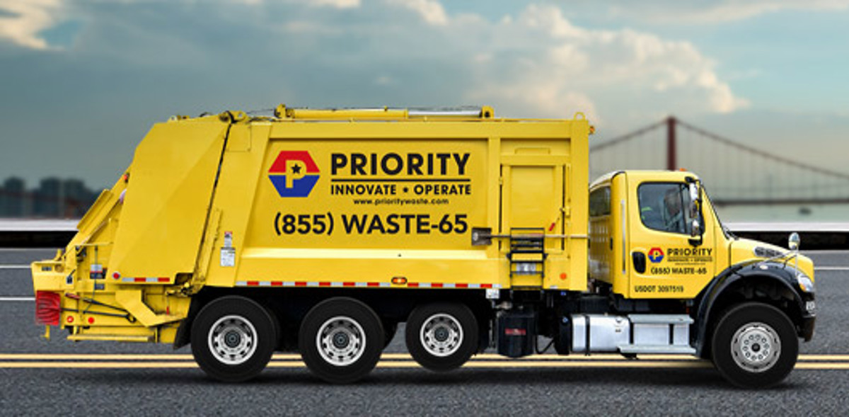 A Priority Waste garbage truck. 