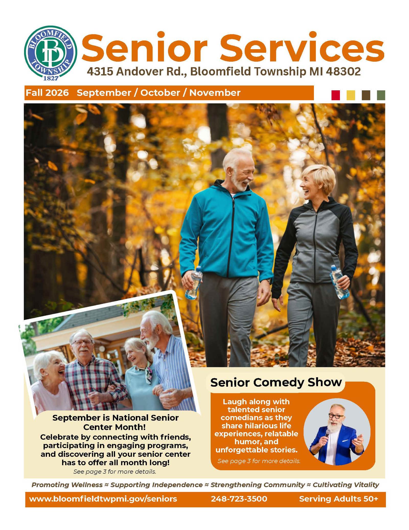Fall 2026 Catalog Bloomfield Towsnship Senior Services Page 01