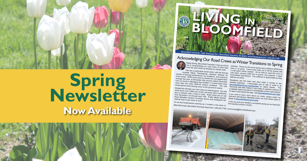 Cover of the Spring 2026 Newsletter announcing it is now available.