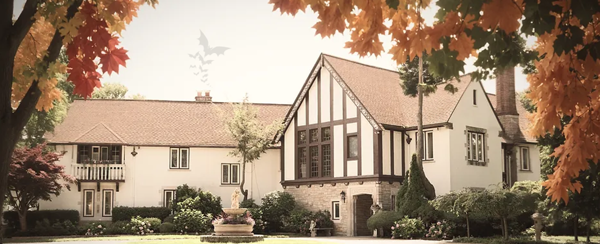 The outside of a historic home. 