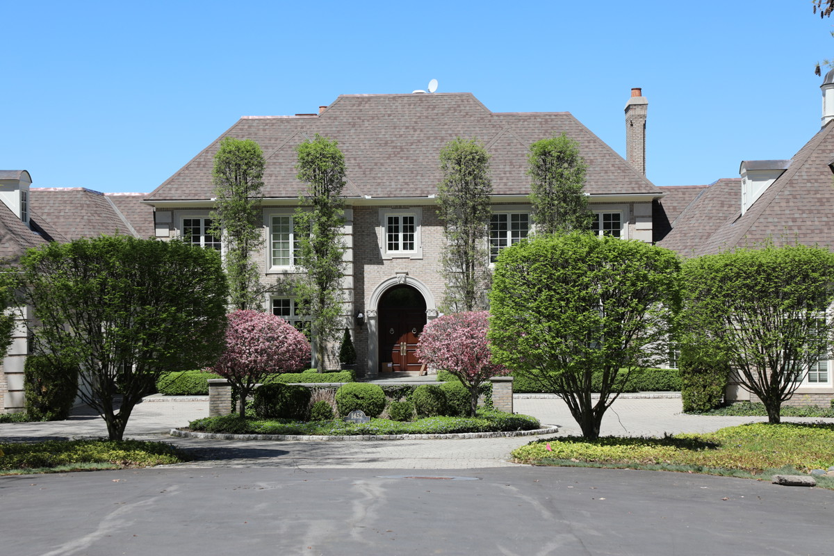 The outside of a home in a subdivision. 