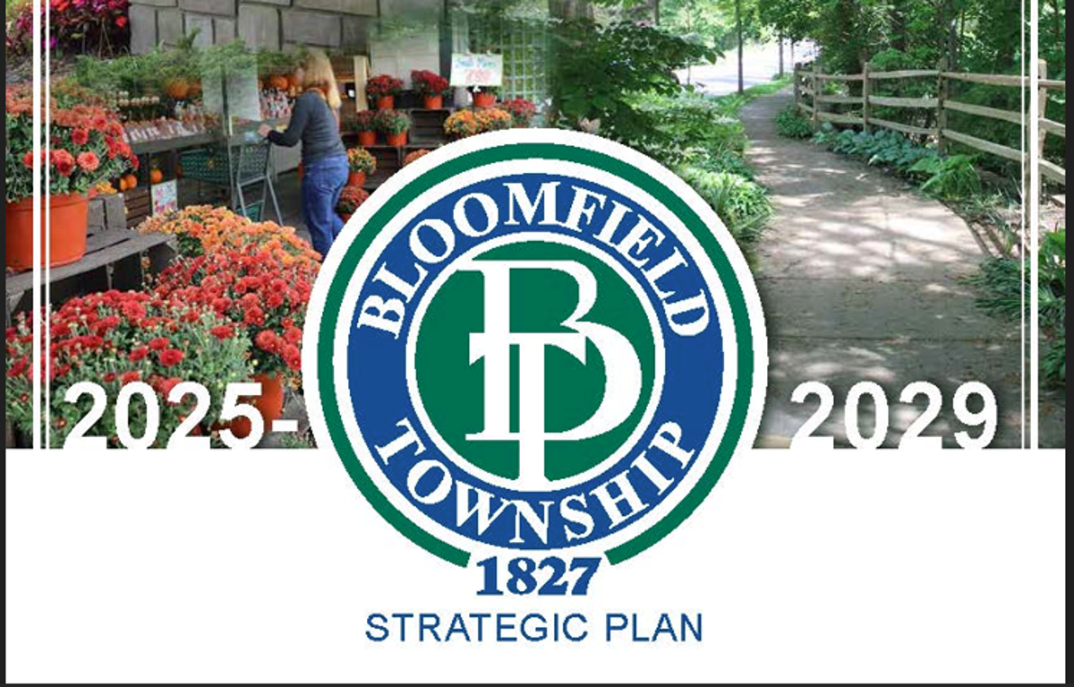 The Bloomfield Township strategic plan cover. 