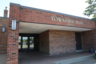 Outside of the Bloomfield Township Hall. 
