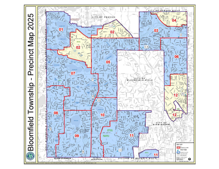 Bloomfield Township Precinct Map 2025
